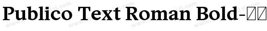 Publico Text Roman Bold字体转换